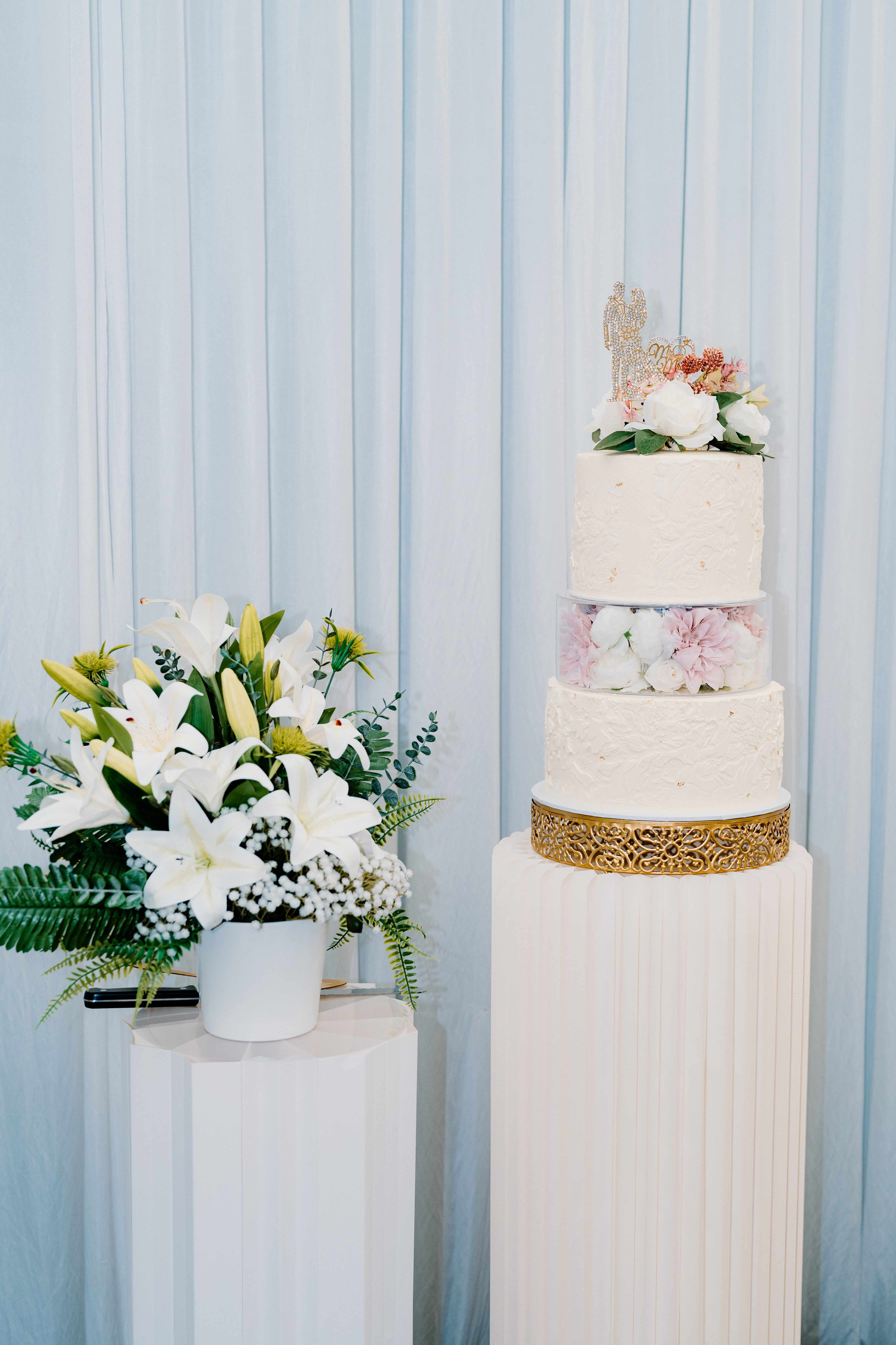 Placeholder for statement floral installations and pillars